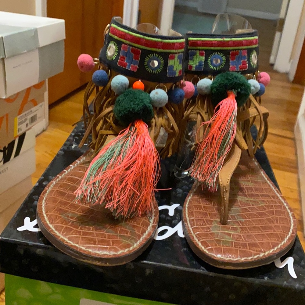 Indian style ankle strap sandals